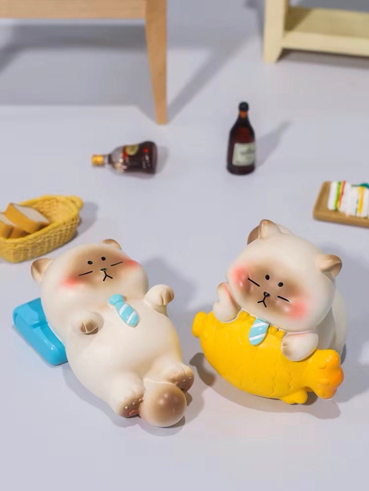 Lazy Office Cat Blind Box Taco Cat Taiyaki Ice cream cat Sleepy cat mystery box Banana cat