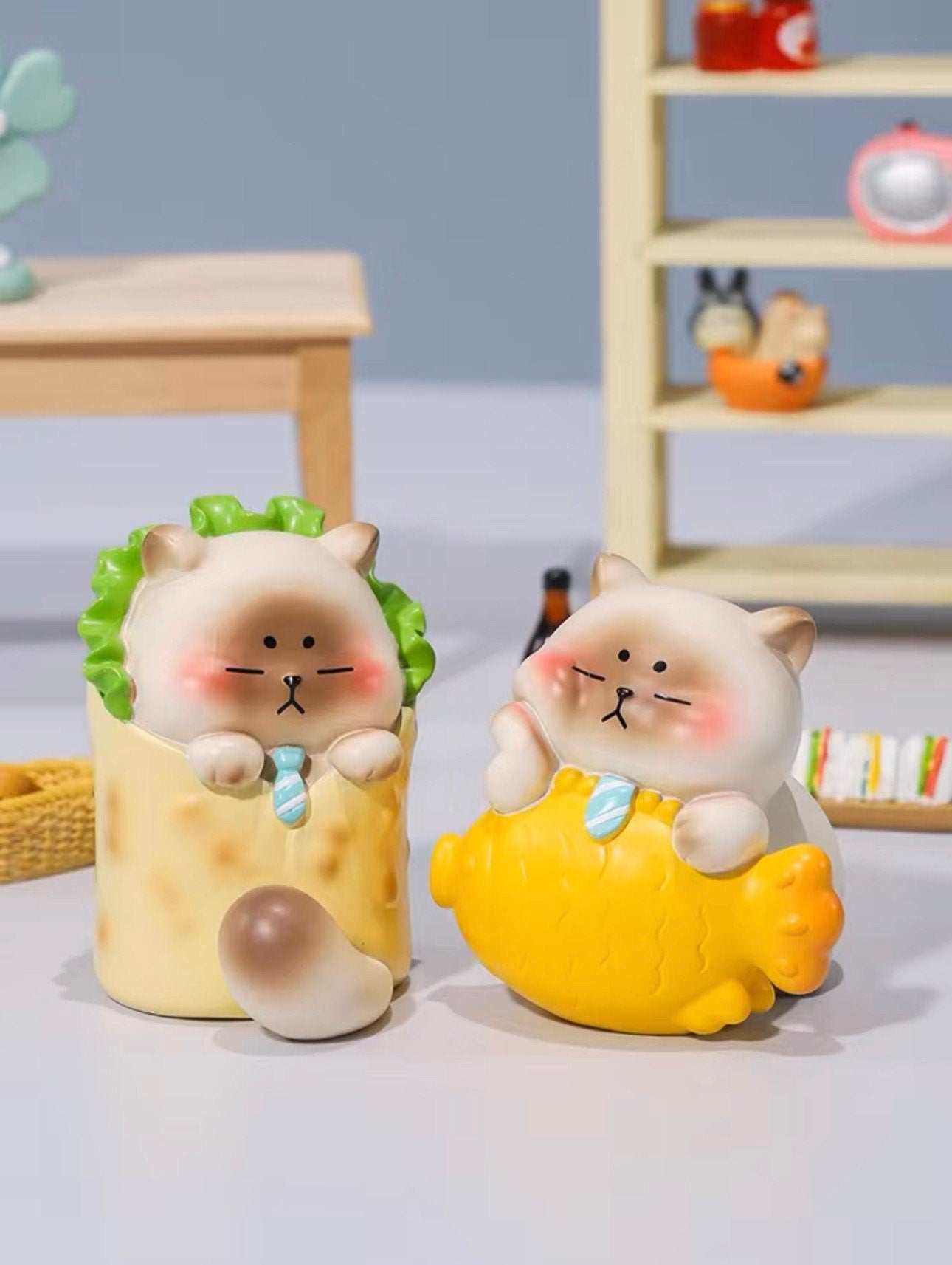 Lazy Office Cat Blind Box Taco Cat Taiyaki Ice cream cat Sleepy cat mystery box Banana cat