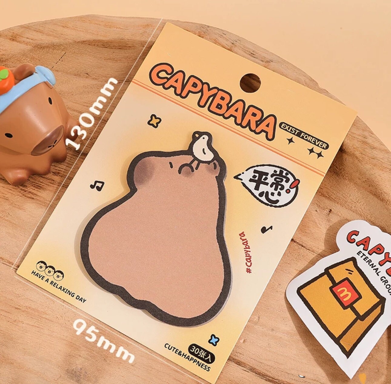 Capybara Memo Pads Cute capybara red orange blue green