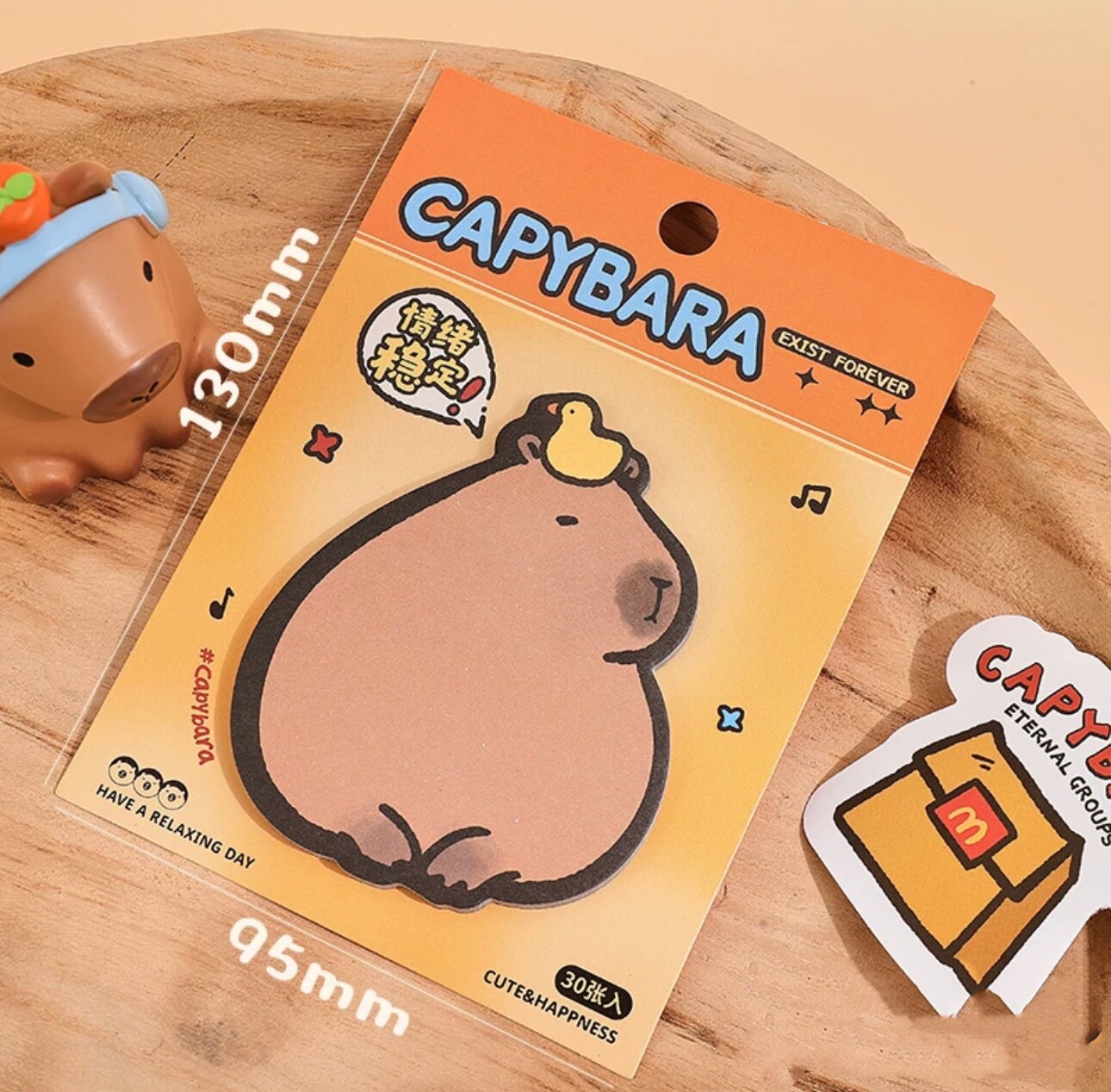 Capybara Memo Pads Cute capybara red orange blue green