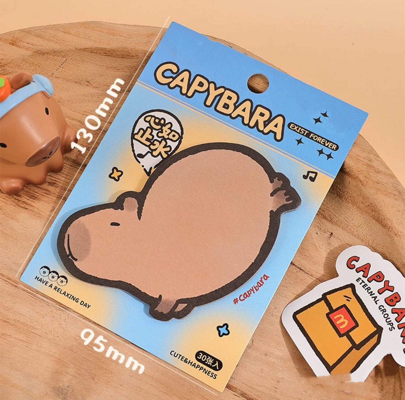 Capybara Memo Pads Cute capybara red orange blue green