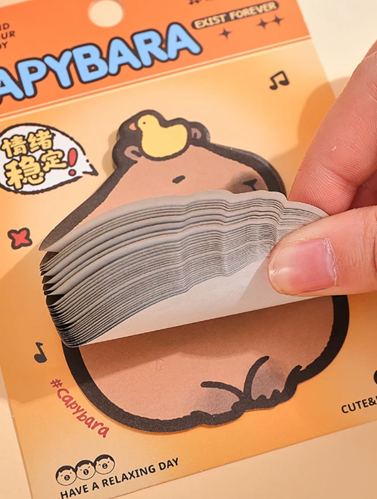 Capybara Memo Pads Cute capybara red orange blue green