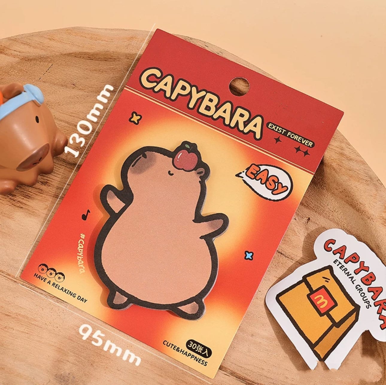 Capybara Memo Pads Cute capybara red orange blue green