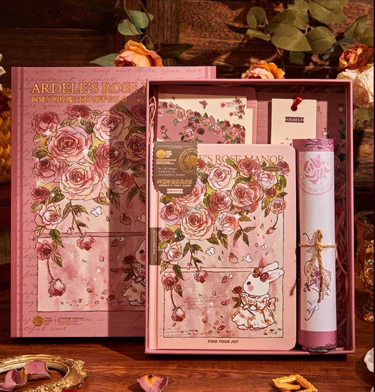 Cute White Bunny Rabbit Journal Stationary Planner Gift Set for Diary ...