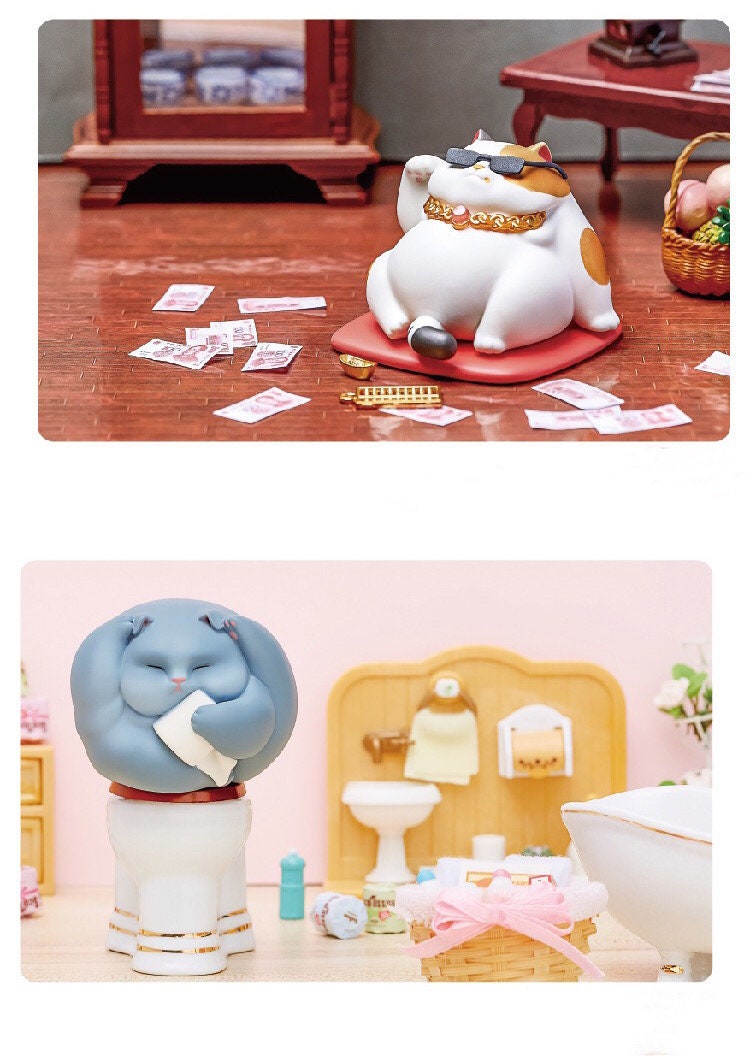 Cute Fat Cat Blind Box Oversize Cat Obese Cat Chubby Cat mystery Box