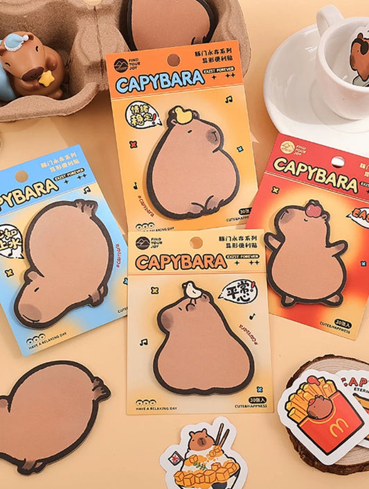 Capybara Memo Pads Cute capybara red orange blue green