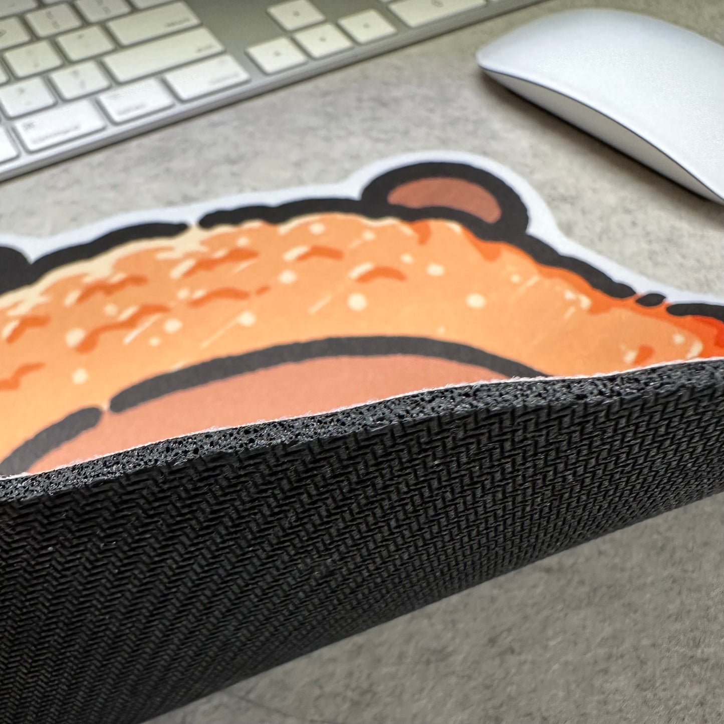 Taiyaki with Capybara filling mouse pad for office gaming student teacher artist cute capybara gift cute mouse pad