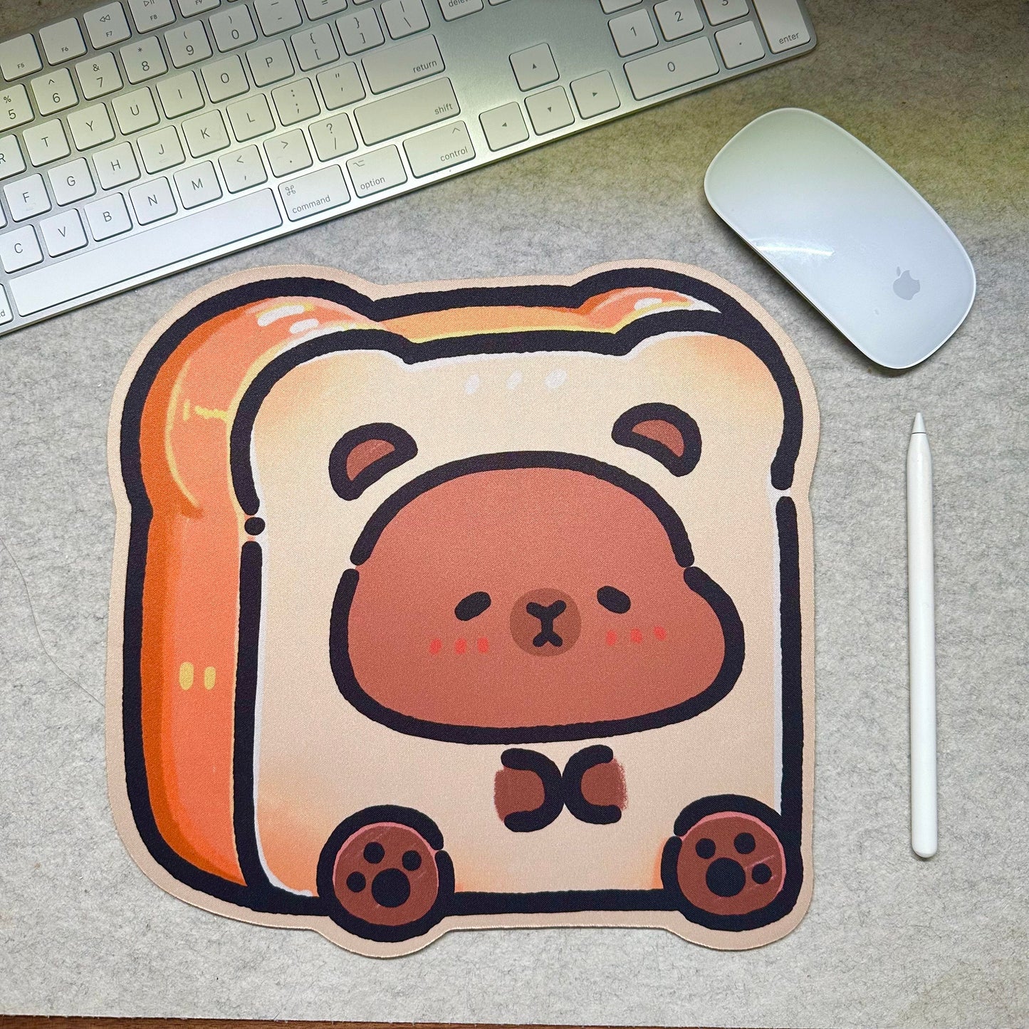 Sliced Bread with Capybara filling mouse pad for office gaming student teacher artist cute capybara gift cute mouse pad